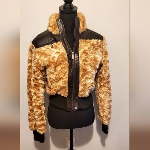 Azzure Fur Bomber Jacket